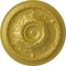 Ekena Millwork Oslo Ceiling Medallion (Fits Canopies up to 7 5/8"), Hand-Painted Rich Gold, 38 3/8"OD x 2 7/8"P CM38OSRGS - alternate 1